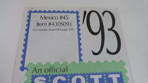 Scott 1993 Mexico Specialty Stamp Album Supplement 45 430S093