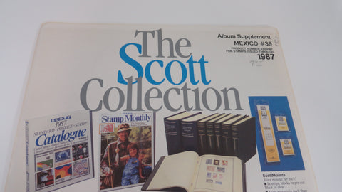 Scott 1987 Mexico Specialty Stamp Album Supplement 39 430S087 NOS