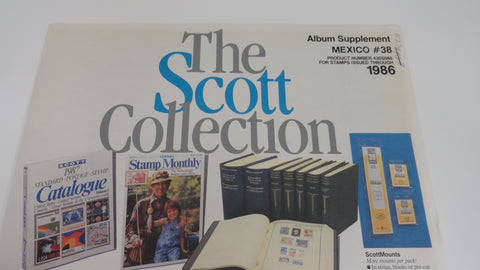 Scott 1986 Mexico Specialty Stamp Album Supplement 38 430S086 NOS