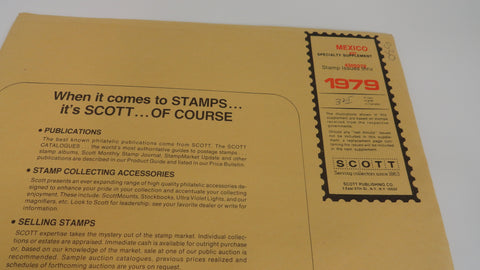 Scott 1979 Mexico Specialty Stamp Album Supplement 31 430S079 NOS