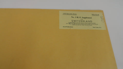 Scott 1968 Switzerland Specialty Stamp Supplement 3 NOS
