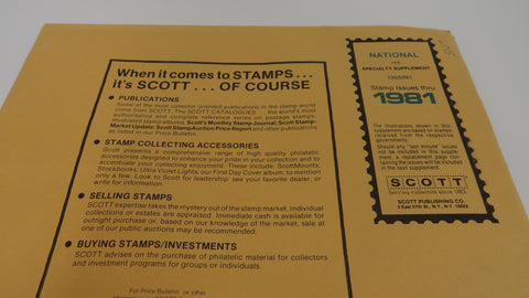 Scott 1981 National Stamp Supplement 49 United States 100S081