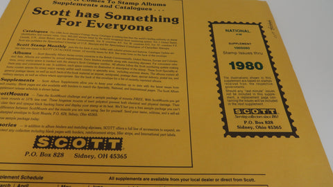 Scott 1980 National Stamp Supplement 48 United States 100S080