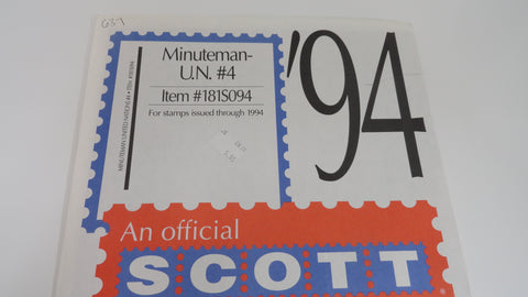 Scott 1994 UN Minuteman Stamp Supplement 4 United Nations 181S094