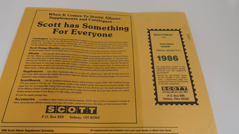 Scott 1986 US Minuteman Stamp Supplement 18 United States 180S086