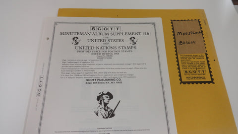 Scott 1984 US & UN Minuteman Stamp Supplement 16 United States 180S084