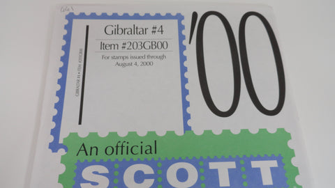 Scott 2000 Gibraltar Specialty Stamp Album Supplement 4 203GB00