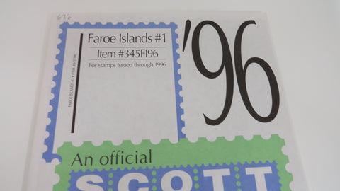 Scott 1996 Faroe Islands Specialty Stamp Supplement 1 1996 345FI96