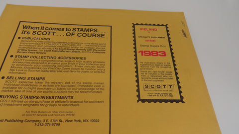 Scott 1983 Ireland Specialty Stamp Album Supplement 6 201S083