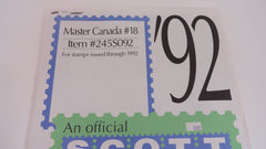 Scott 1992 Master Canada Stamp Album Supplement 18 245S092