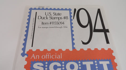 Scott 1994 US Hunting Permits Duck Stamps Supplement 8 United States 115S094