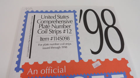 Scott 1998 Comprehensive Plate Number Coil Strips Stamp Supplement 12 United States