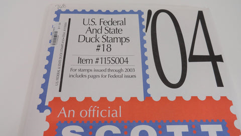 Scott 2004 Federal and State Duck Stamps Supplement 18 United States 115S004