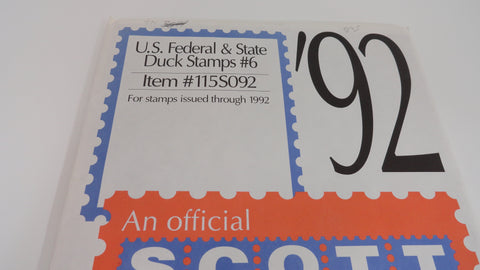 Scott 1992 US Federal & State Duck Stamps Supplement 6 United States 115S092