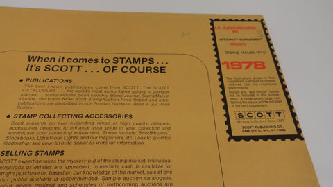 Scott 1978 Administration Stamp Supplement 25 United States 104S078