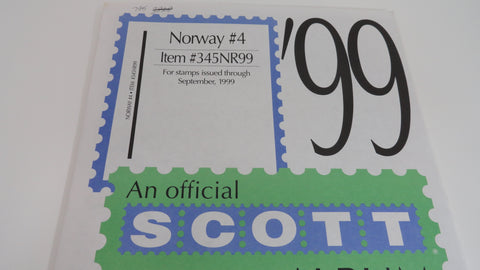 Scott 1999 Norway Specialty Stamp Album Supplement 4 345NR99