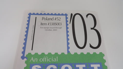 Scott 2003 Poland Specialty Stamp Supplement 52 338S003