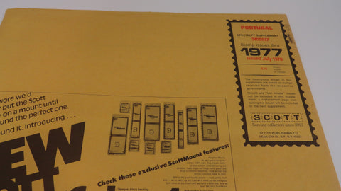 Scott 1977 Portugal Specialty Stamp Album Supplement 28 340S077 NOS