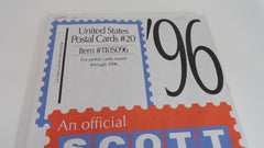 Scott 1996 Post Postal Cards Stamp Supplement 20 United States 110S096 NOS