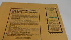 Scott 1982 Post Postal Cards Supplement 7 United States 110S082 NOS