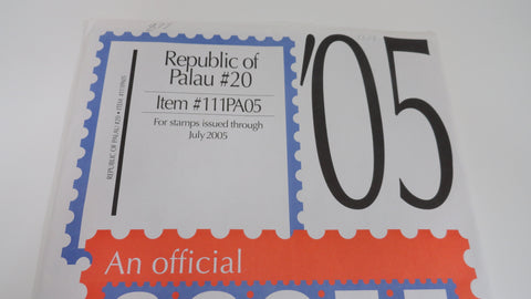 Scott 2005 Palau National Stamp Album Supplement 20 111PA05