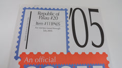 Scott 2005 Palau National Stamp Album Supplement 20 111PA05