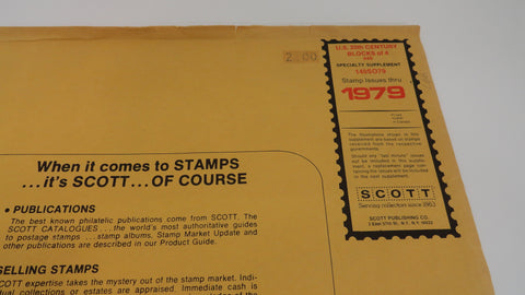 Scott 1979 US 20th Century Blocks of Four Supplement 40 United States 140S079 NOS