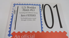 Scott Booklet Pane Stamp Supplement 63 United States 2001 101S001