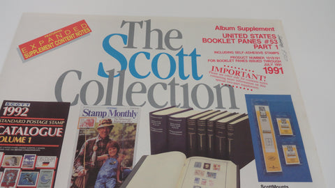 Scott 1991 Booklet Pane Stamp Supplement 53 Part 1 United States 101S191 NOS
