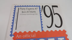 Scott 1995 Pony Express Stamp Album Supplement 7 United States 178S095 NOS