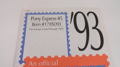 Scott Pony Express Stamp Supplement 5 United States 1993 178S093