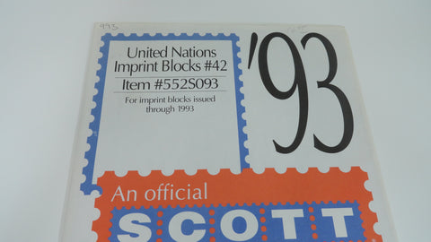 Scott 1993 U.N. Imprint Blocks Stamp Supplement 42 United Nations 1993 552S093