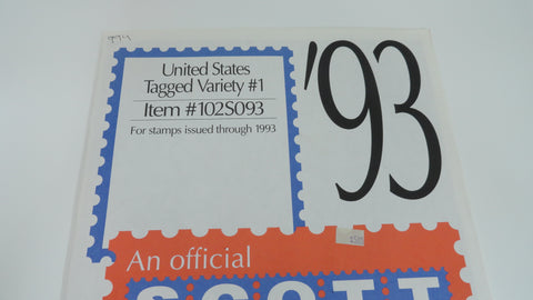 Scott 1993 Tagged Variety Supplement 1 United States 102S093 NOS