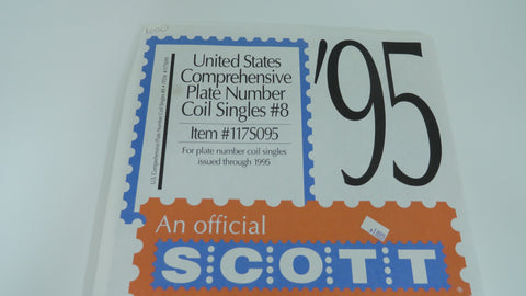 Scott 1995 US Comprehensive Plate Number Coil Singles Stamp Supplement 8 117S095