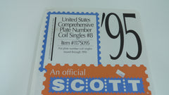 Scott 1995 US Comprehensive Plate Number Coil Singles Stamp Supplement 8 117S095