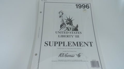 Harris 1996 Liberty 3 Album Supplement United States Postal Stationery 5HRS76