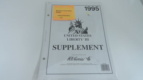 Harris 1995 Liberty III 3 Stamp Album Supplement United States Postal Stationery 5HRS65 NOS