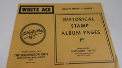 White Ace 1975 United Nations Singles Stamp Album Supplement UN-23 NOS
