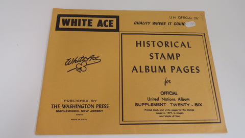 White Ace 1979 Official Singles & Blocks of Four Album Supplement 26 United Nations NOS