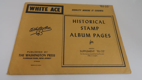 White Ace 1982 Europa Stamp Singles Album Supplement EU-25
