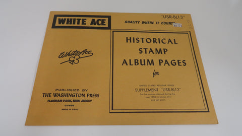 White Ace 1982 United States Regular Issue Blocks of 4 Album Supplement USR-BL13