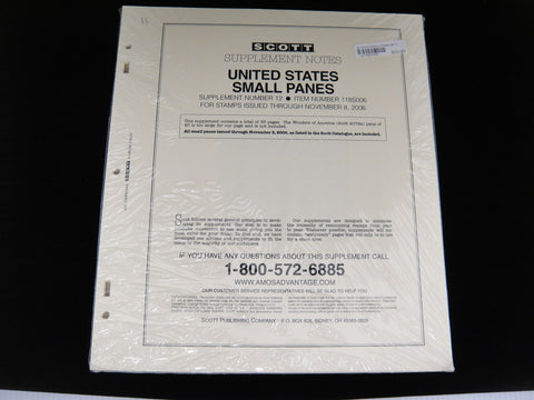Scott Small Panes Stamp Supplement 12 United States 2006 118S006