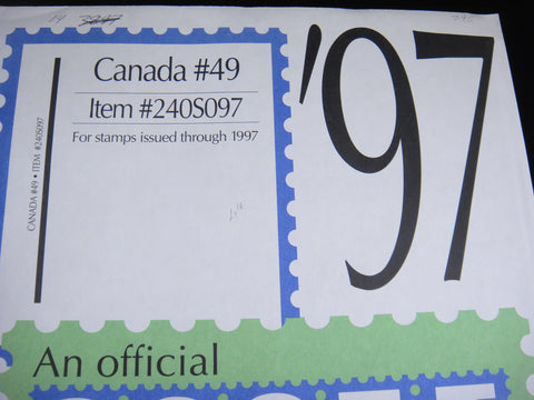 Scott Specialty Stamp Supplement 49 Canada 1997 240S097