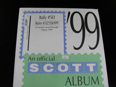 Scott Specialty Stamp Album Supplement 50 Italy 1999 325S099