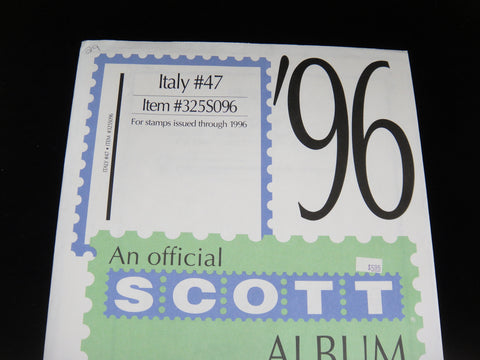 Scott Specialty Stamp Album Supplement 47 Italy 1996 325S096