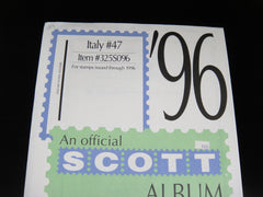 Scott Specialty Stamp Album Supplement 47 Italy 1996 325S096