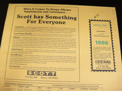 Scott 1986 Israel Specialty Tabs Stamp Album Supplement 13 501S086