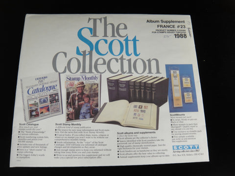 Scott 1988 France Specialty Stamp Album Supplement 23 310S088