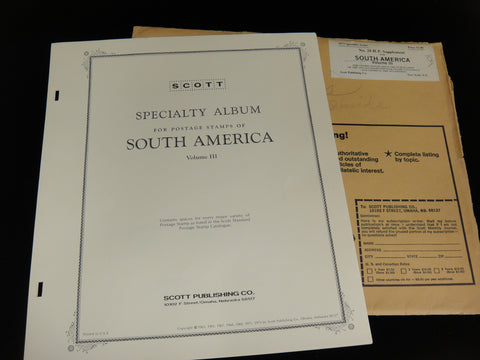 Scott 1972 South American Volume III Specialty Supplement 24 NOS