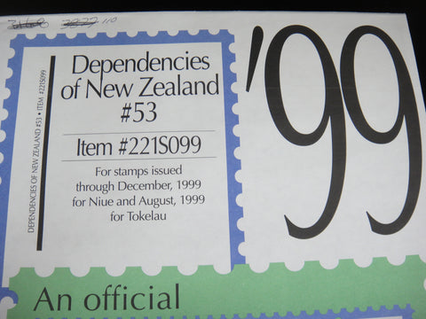 Scott 1999 Dependencies of New Zealand Specialty Stamp Supplement 53 221S099